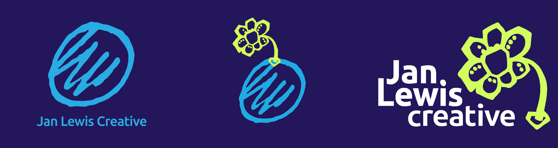 Jan Lewis Creative logo transition